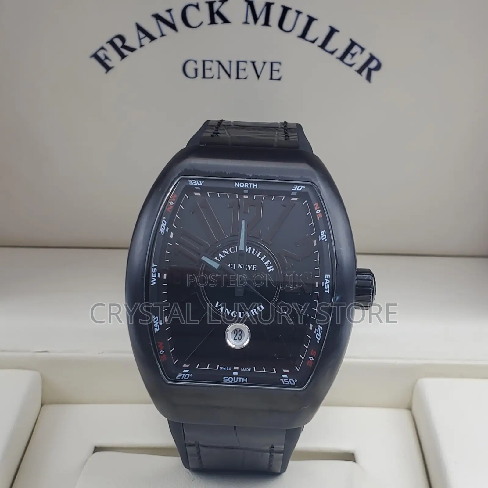 Franck Muller Quality Luxury Men Genuine Leather Wristwatch