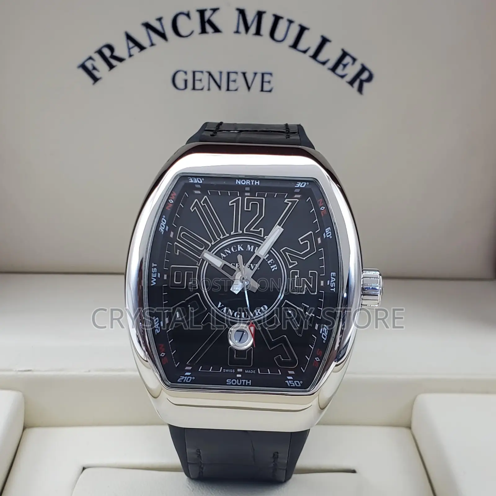 Franck Muller Quality Luxury Men Genuine Leather Wristwatch