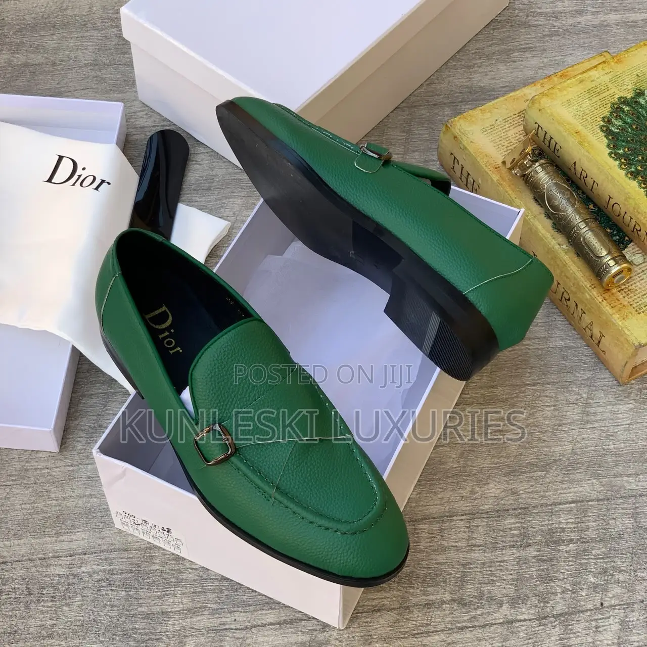 Original Dior Monk Leather Shoes