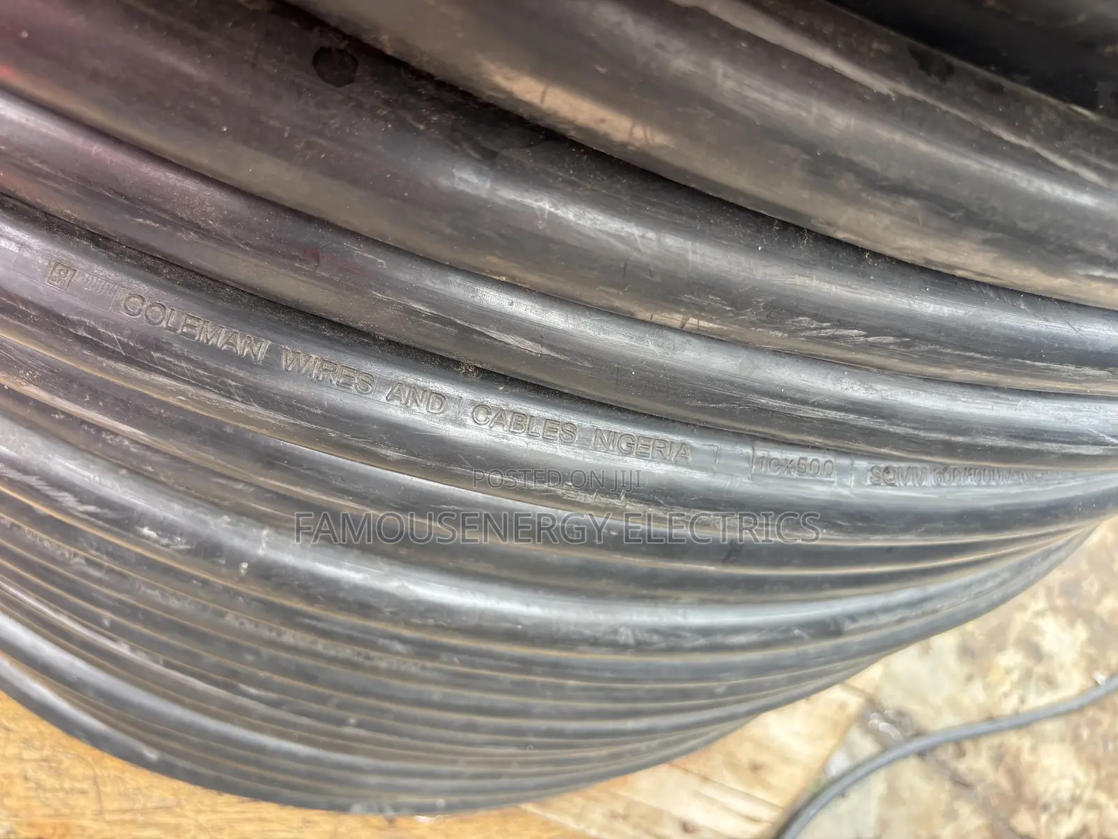 500mmx1core PVC/PVC Pure Copper Cable Full Gauge Armoured
