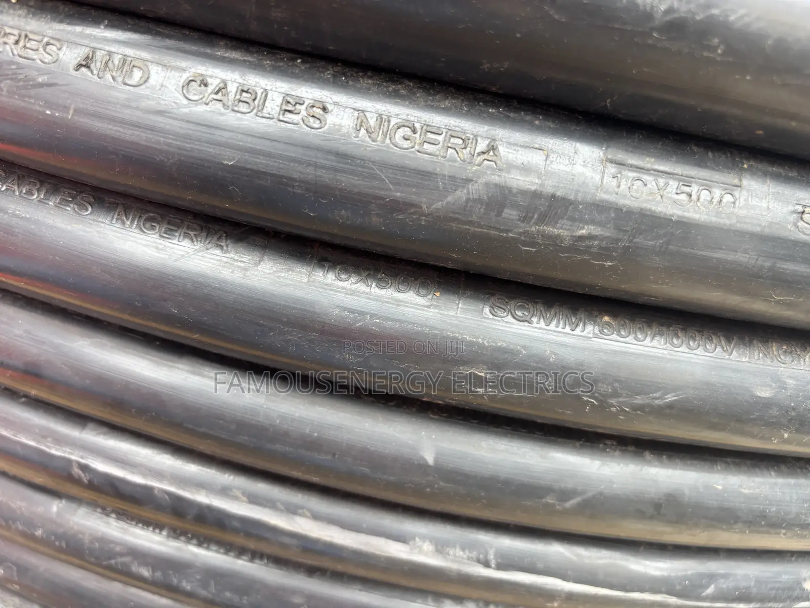 500mmx1core PVC/PVC Pure Copper Cable Full Gauge Armoured