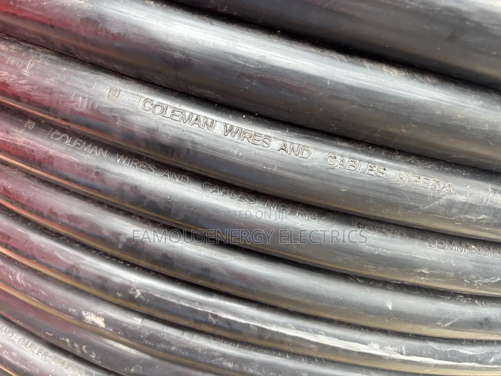 500mmx1core PVC/PVC Pure Copper Cable Full Gauge Armoured
