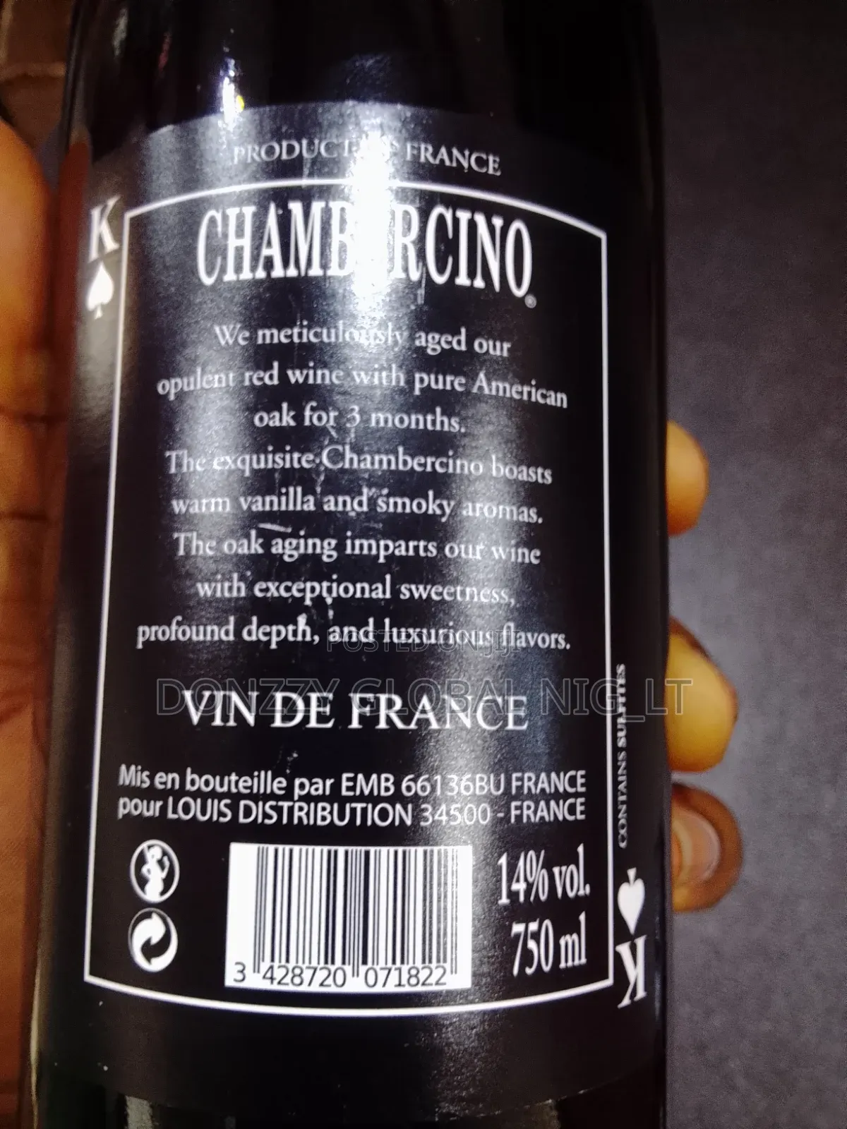 Chambercino Red Wine 12bottles
