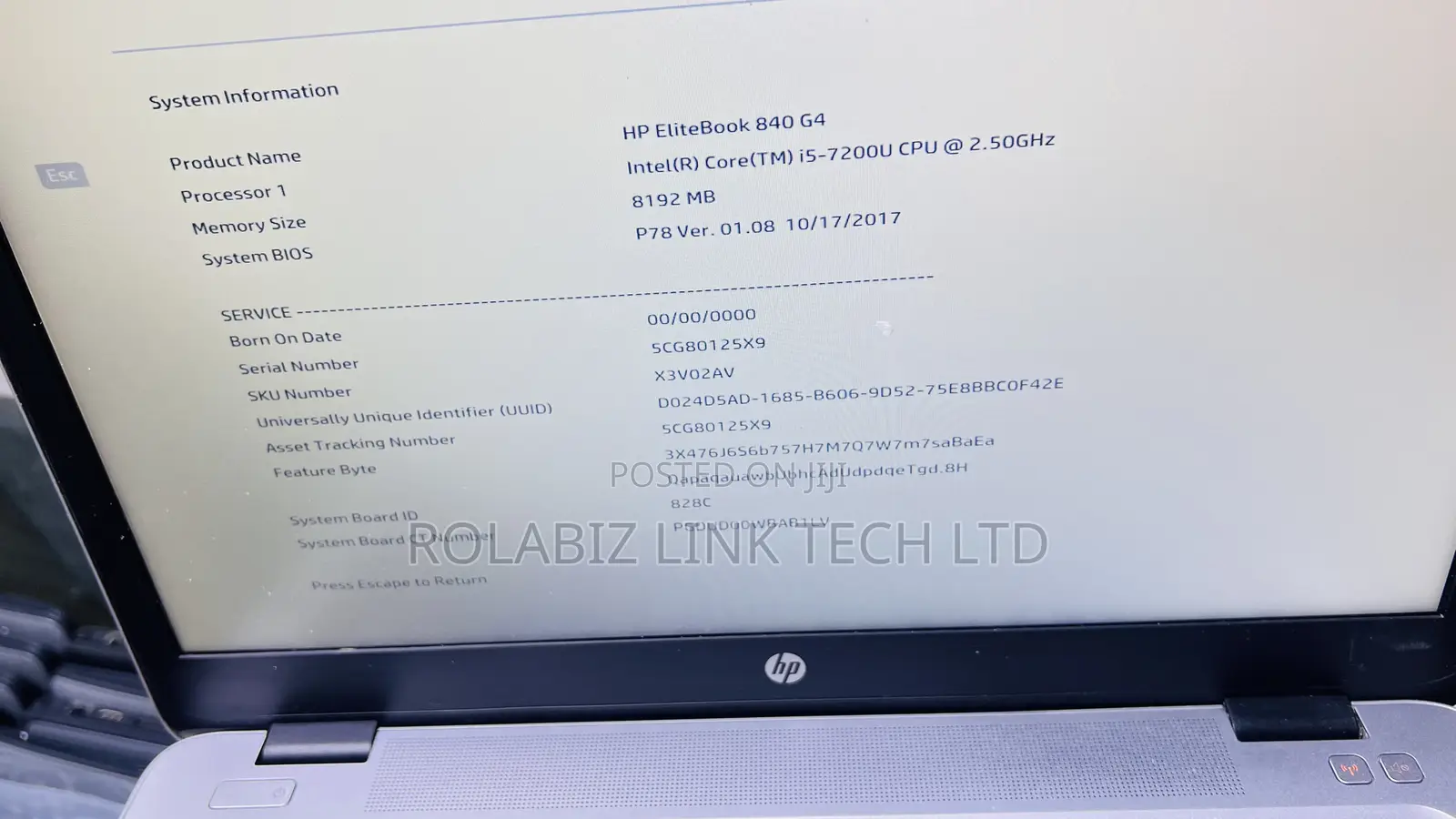 Laptop HP EliteBook 840 G3 16GB Intel Core i7 SSD 256GB