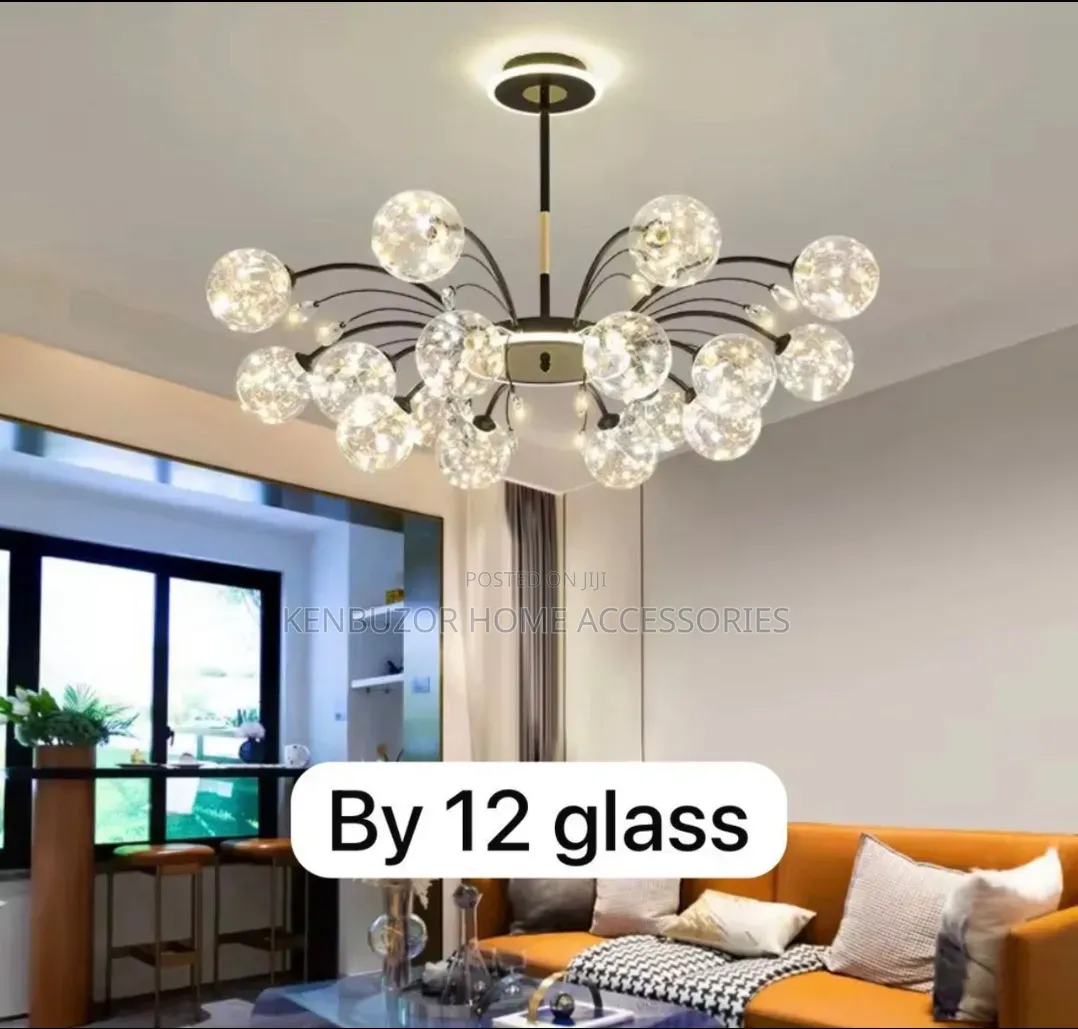 12 Glass Beautiful Luxury Design Pendant Light Chandelier