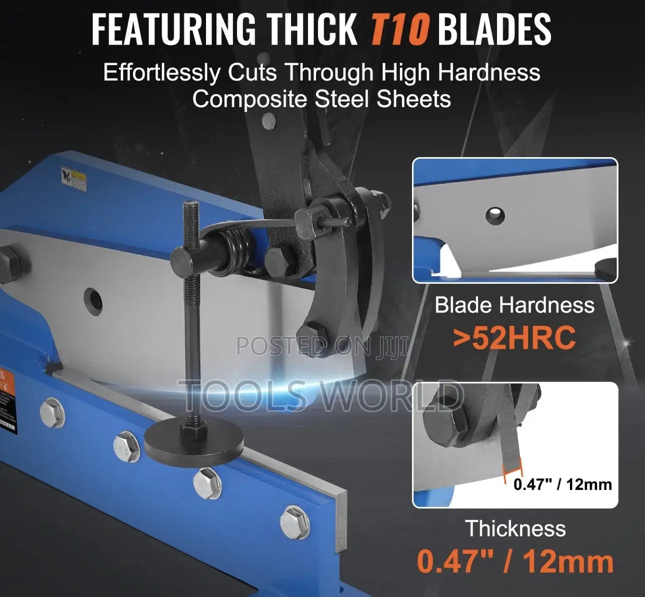 12-inch Manual Hand Shear – Heavy-duty Sheet Metal Steel Cutter