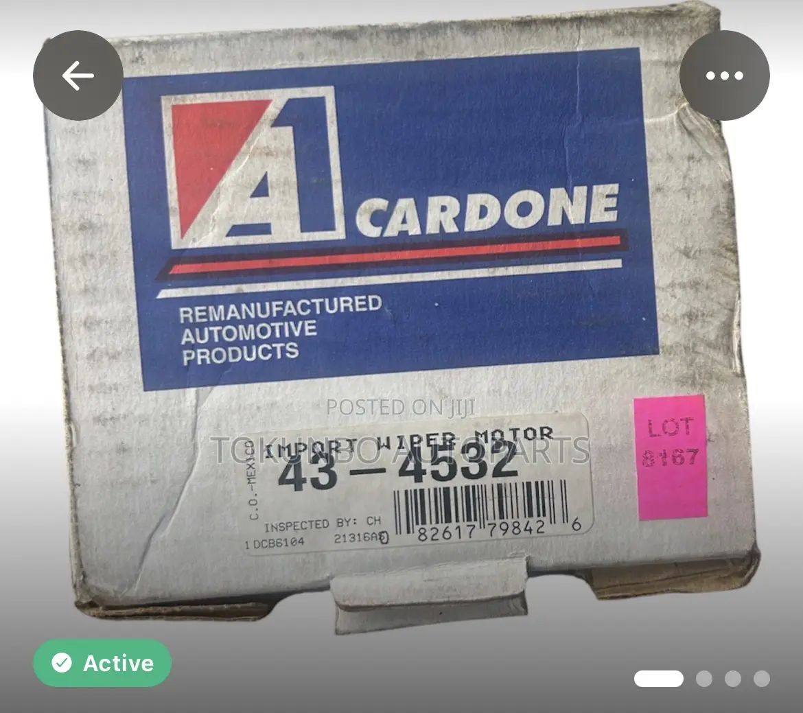 Rear Back Glass Wiper Motor A1 Cardone 43-4532