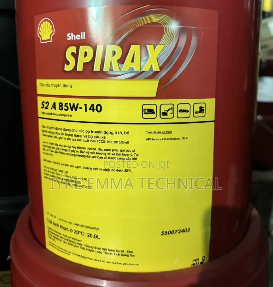 Shell Spirax S2 a 85w-140 20 L Pail