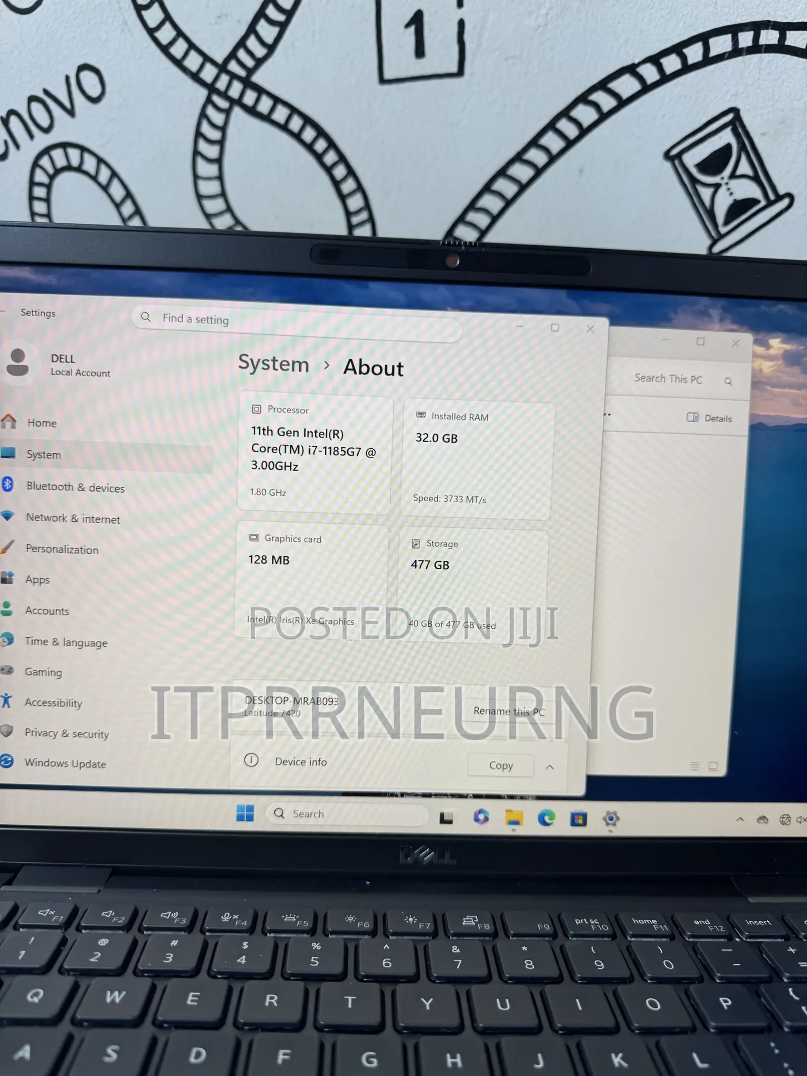 Laptop Dell Latitude 7420 32GB Intel Core i7 SSD 32GB