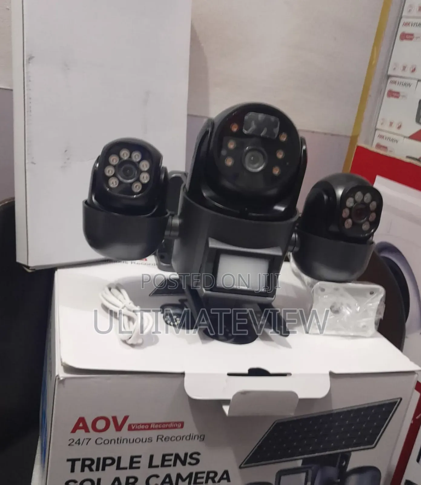 4g Solar Powered Security Camera Ubox 3lens