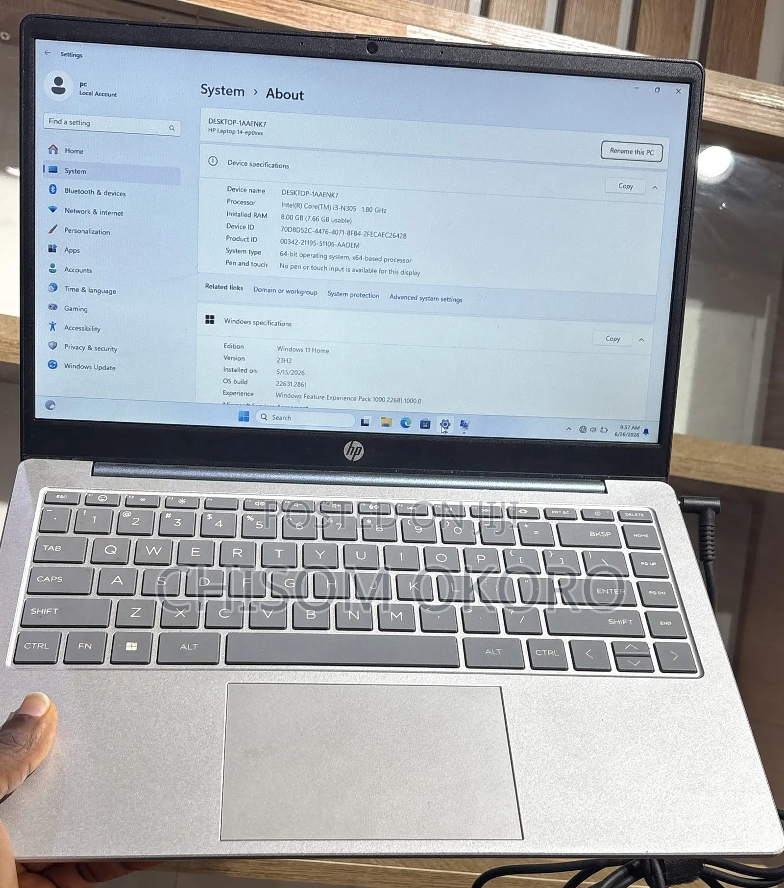 Laptop HP 14-ep0063 8GB Intel Core i3 SSD 256GB