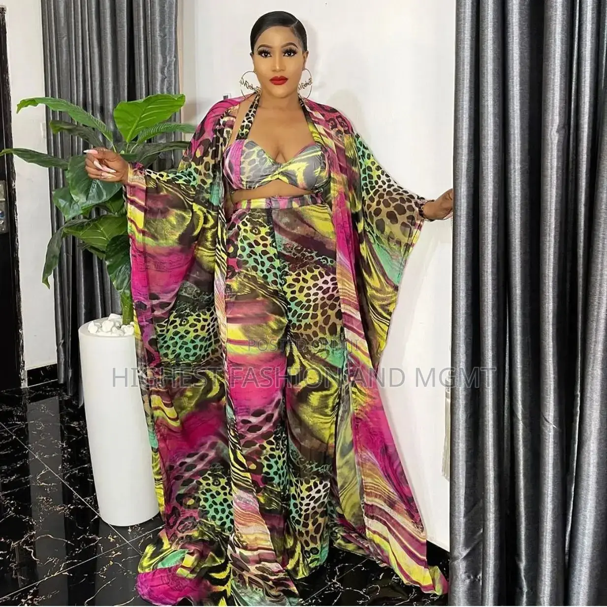 African 4 Piece Matching Outfit