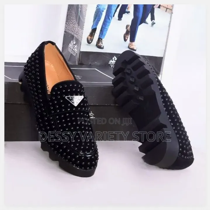 Men New Stone Round Designer Shoes Blac