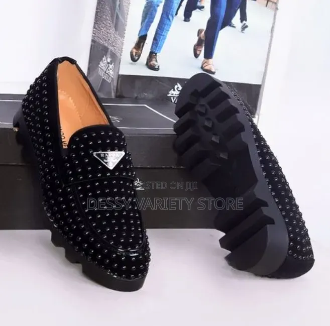 Men New Stone Round Designer Shoes Blac