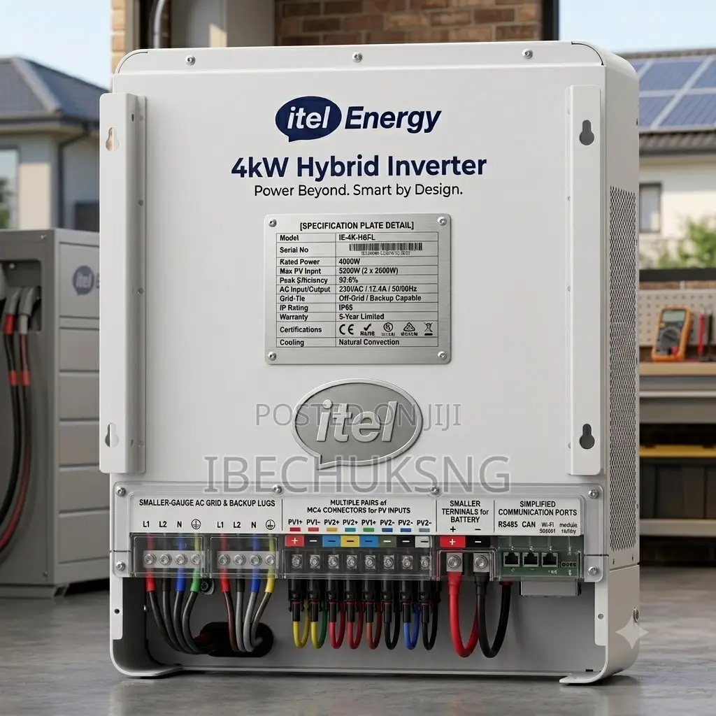 Itel 4kw Inverter Ip54+4kw+24v+1phase+Dualoutput+Wifi-Inside + Mppt6kw