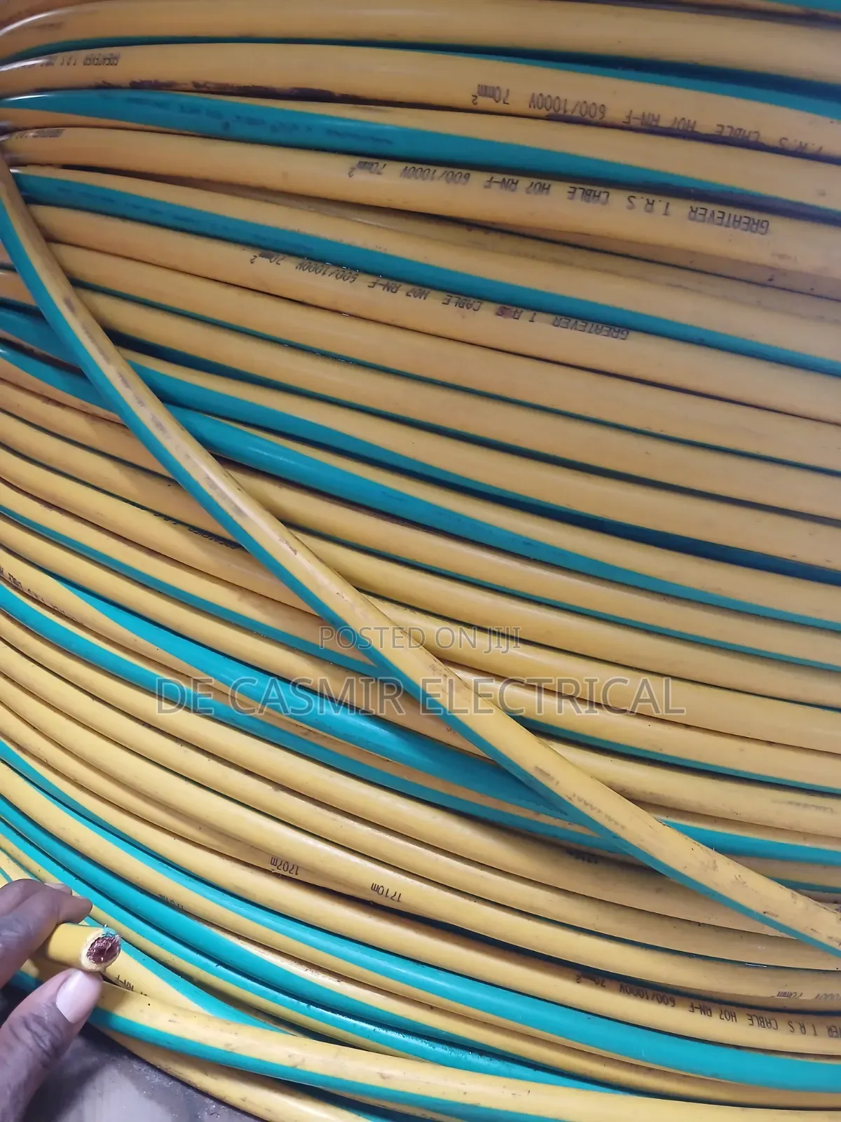 1x70m2 Art Cable Green and Yellow