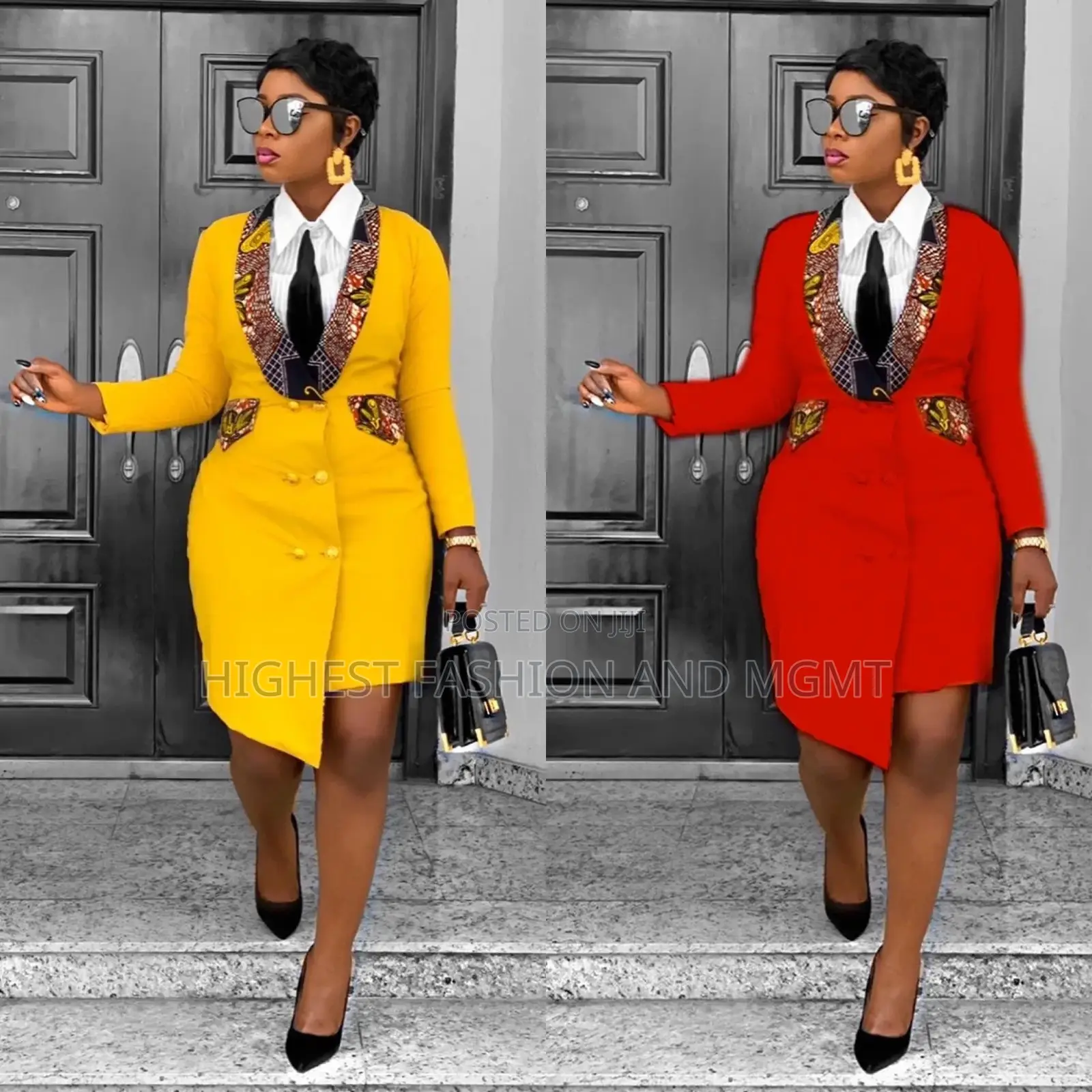 African Long Sleeve Suit