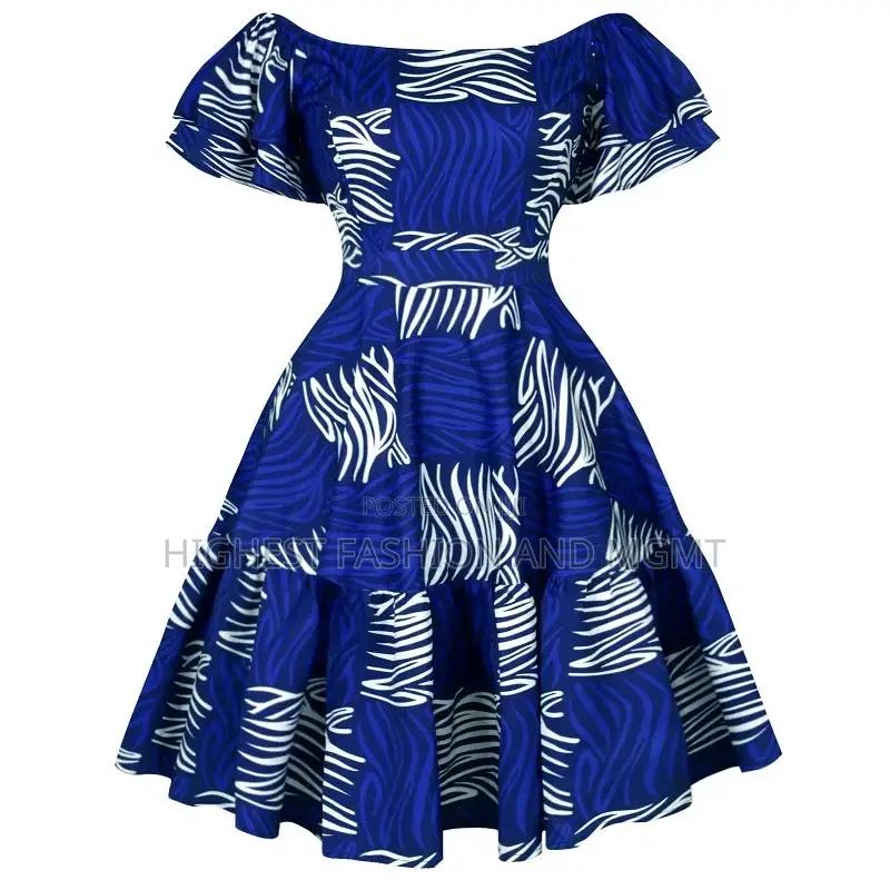 African Short Sleeve Loose Gown