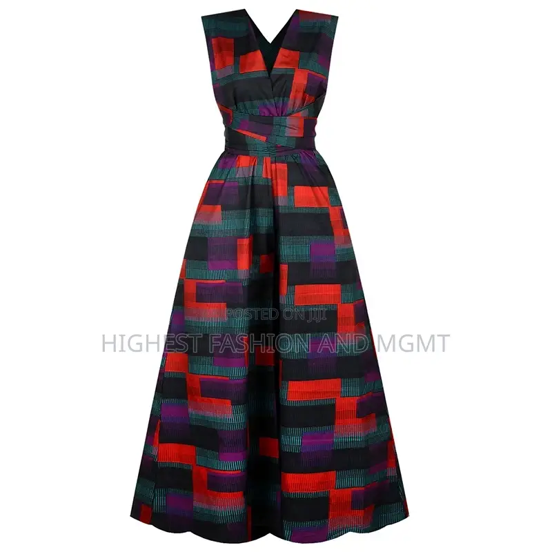 African Suspenders Jumpsuit