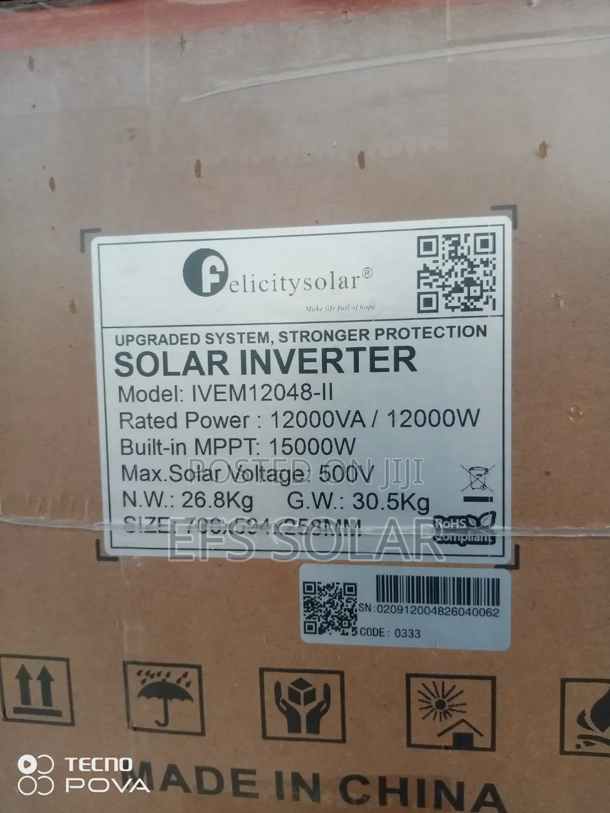 Felicity 12kva Ivem Hybrid Inverter