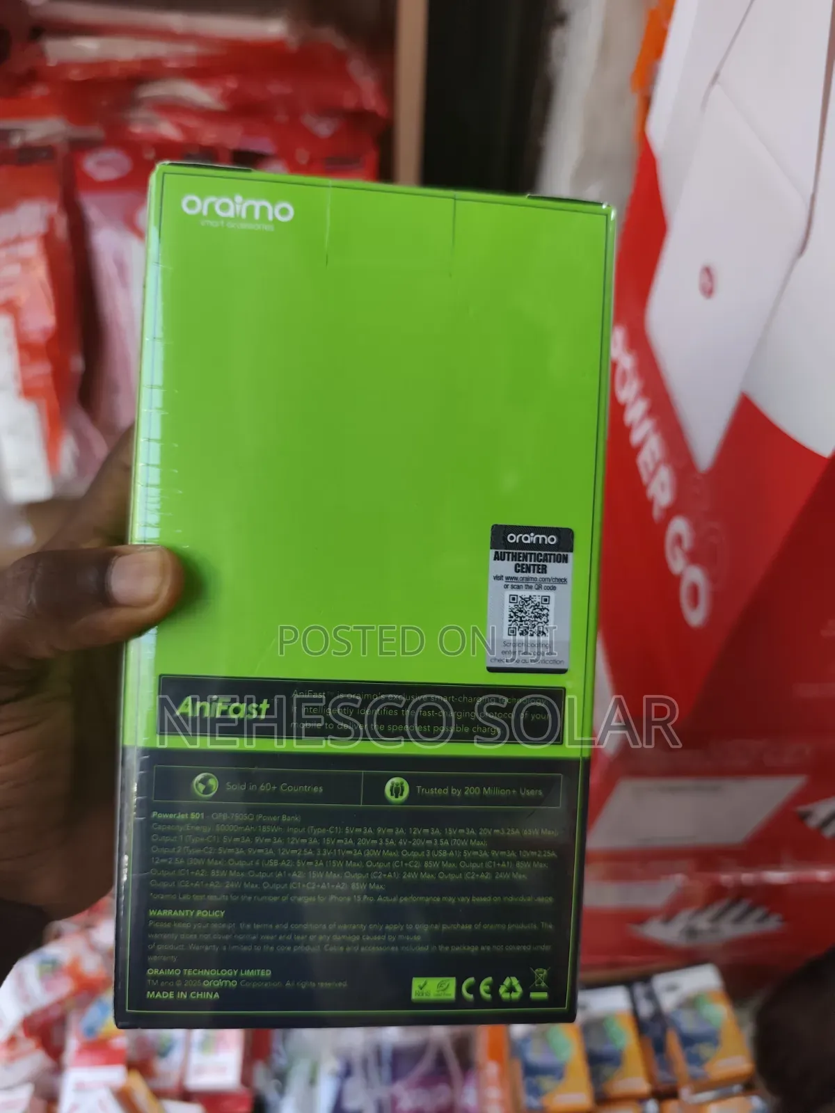Best 50000mah Fast Charging Power Bank - Original Oraimo