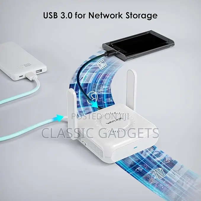 Wavlink Ax3000 Wi-Fi 6 Portable Travel VPN Router Pocket Size