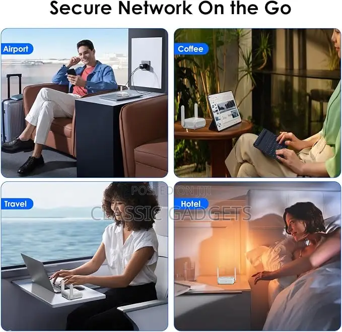 Wavlink Ax3000 Wi-Fi 6 Portable Travel VPN Router Pocket Size