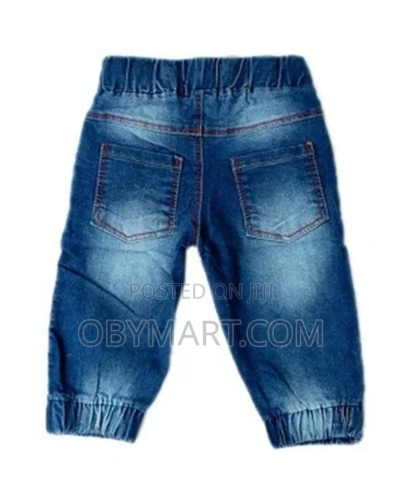 Zara Boys Unique Blue Jeans Trouser With Red Design