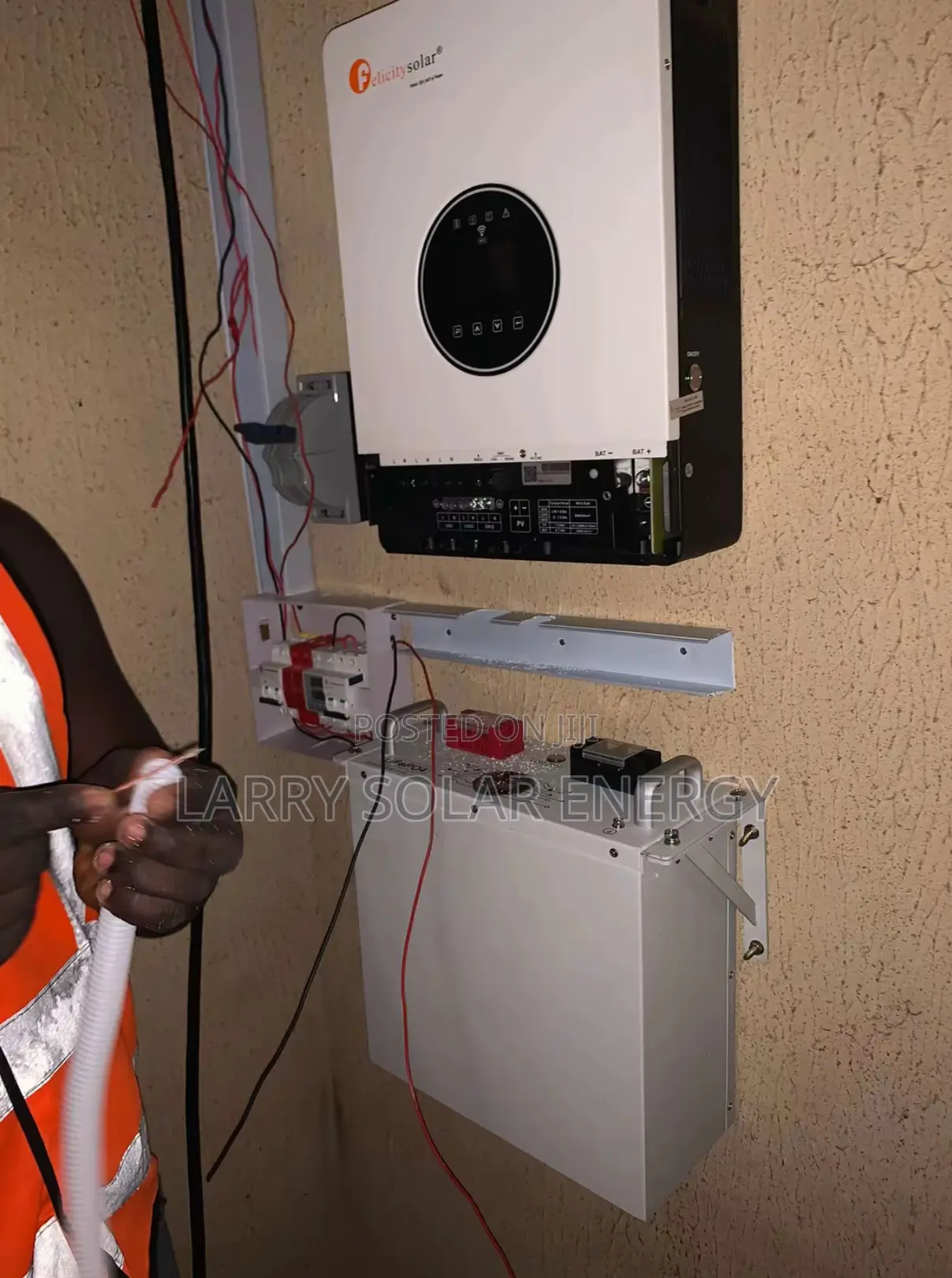 4kva Solar Setup X 3kwh Lithium Battery 6 Unit of 300w Solar Panel
