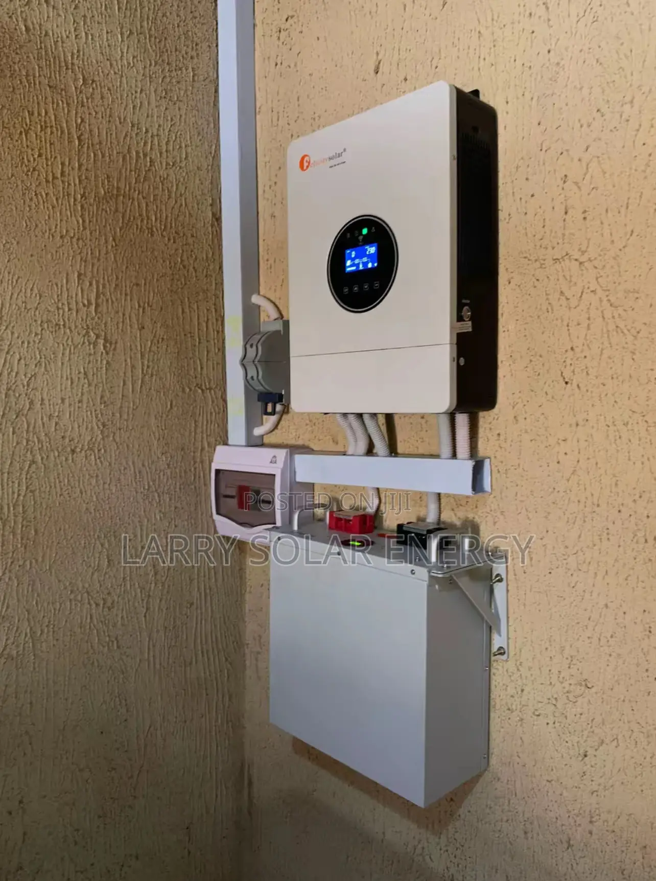 4kva Solar Setup X 3kwh Lithium Battery 6 Unit of 300w Solar Panel