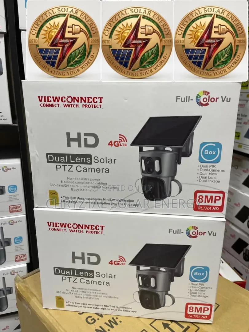 Solar Dual Lens Security Cameras.4g Connectivity Don't Require Wi-Fi