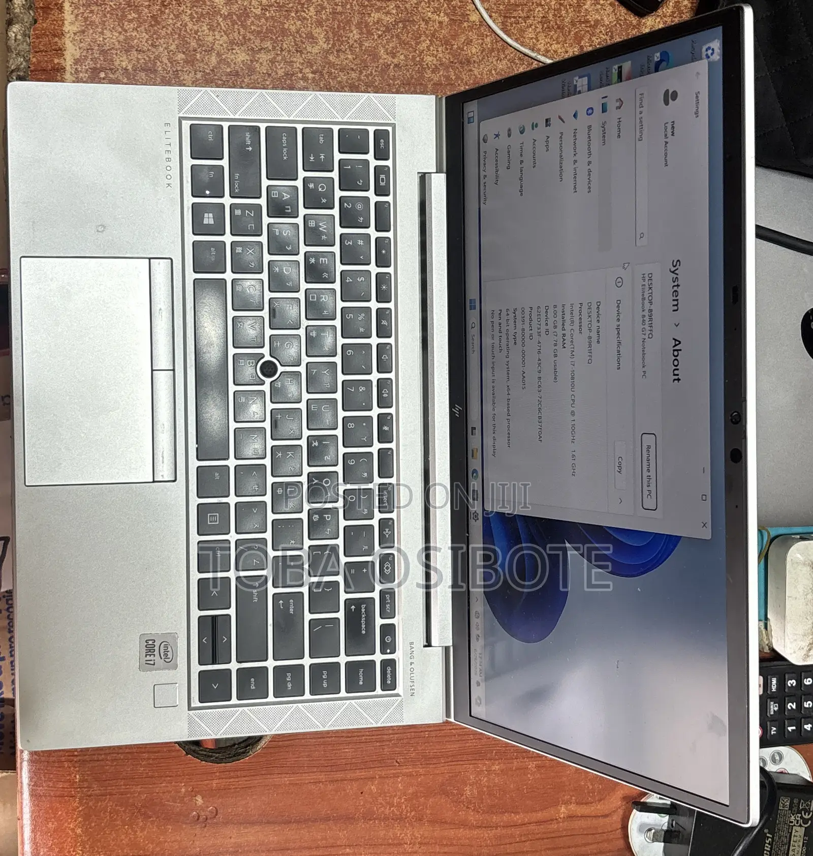 Laptop HP EliteBook 840 G7 8GB Intel Core i7 SSD 256GB