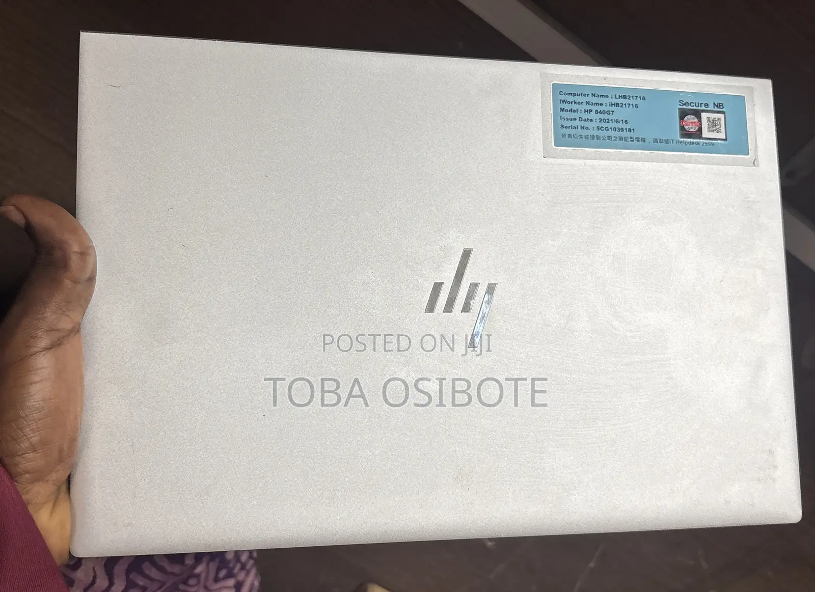 Laptop HP EliteBook 840 G7 8GB Intel Core i7 SSD 256GB