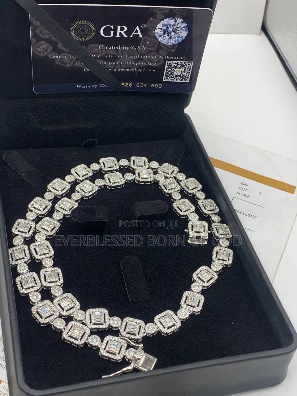 VVS Moissanite Cube- Linked and Cuban Neck Chain