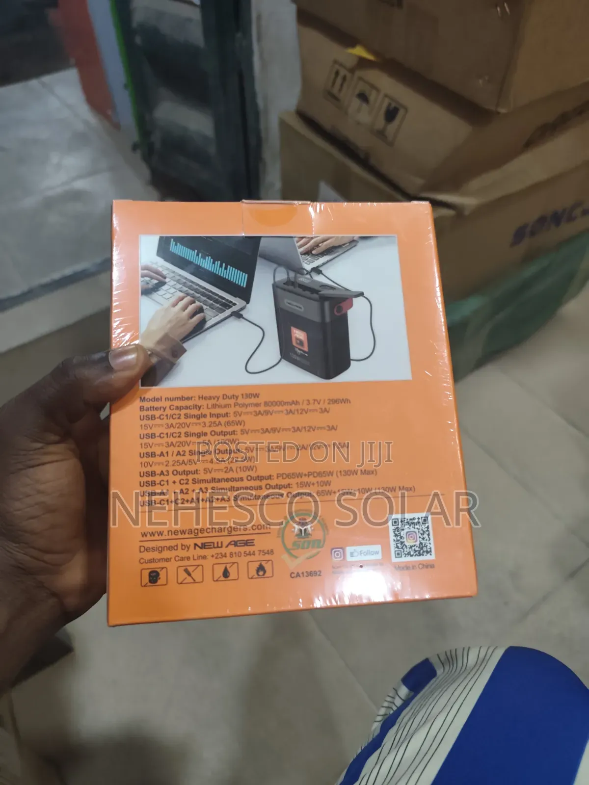 Original New Age 80000mah Heavy Duty Power Bank for Laptops Phones