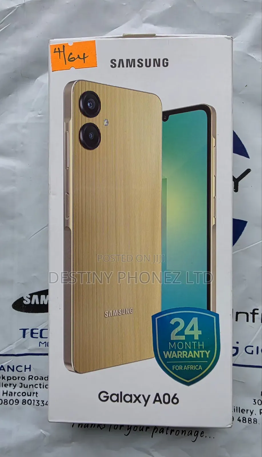 New Samsung Galaxy A06 64 GB Gold