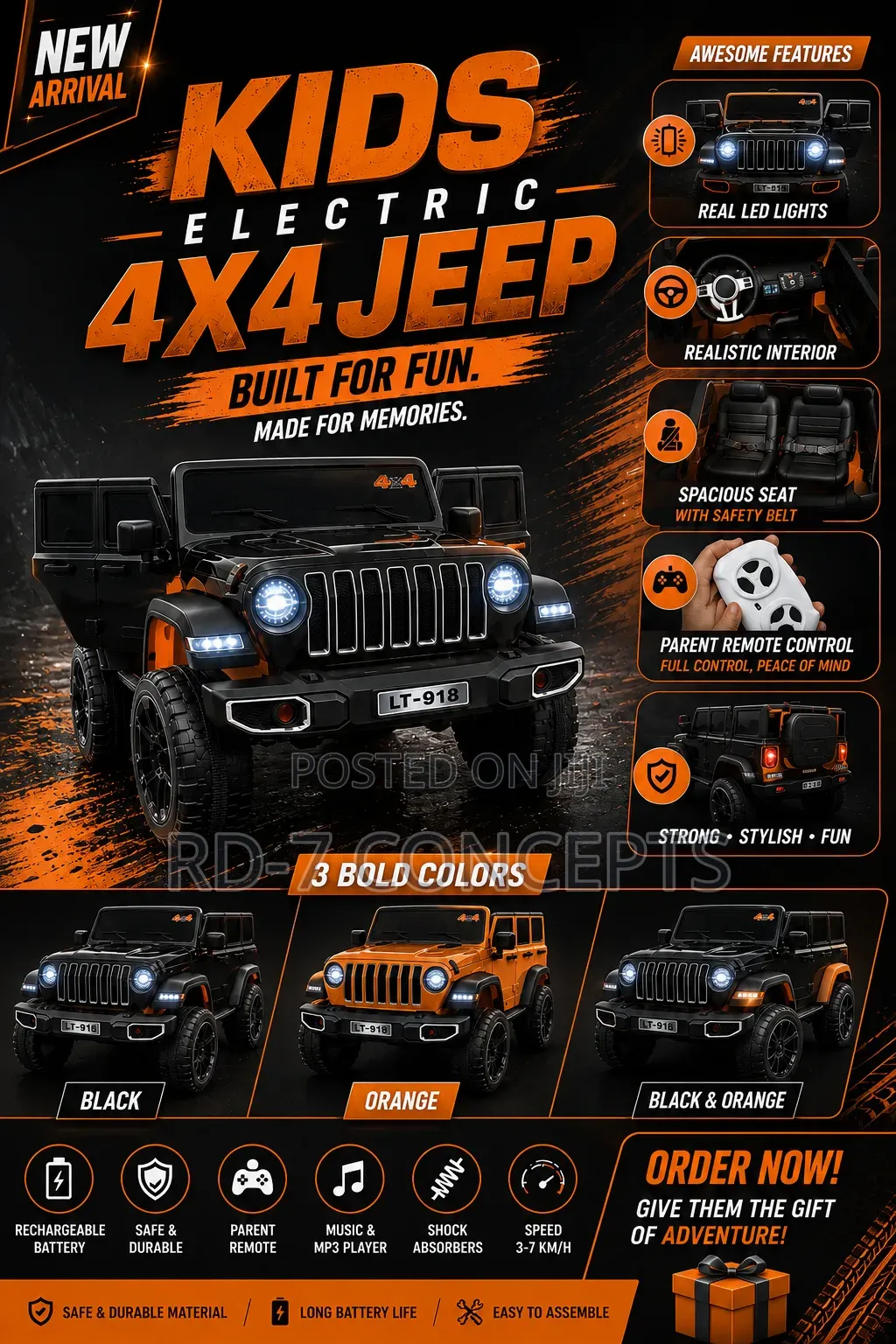 4x4 Jeep Kids Electric Car