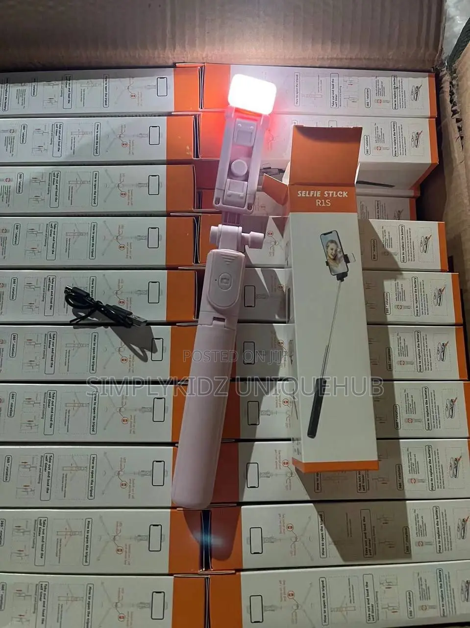 Extendable Selfie Stick With Led Light And Tripod Stand
