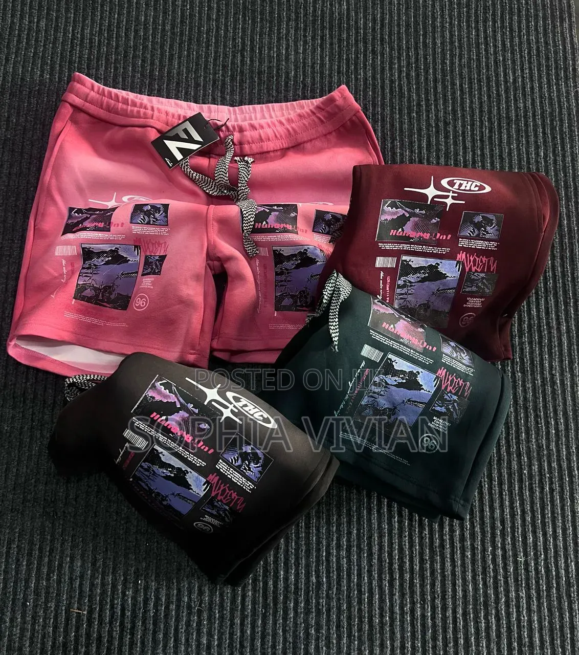 Unisex Graphic Streetwear Sweatshorts