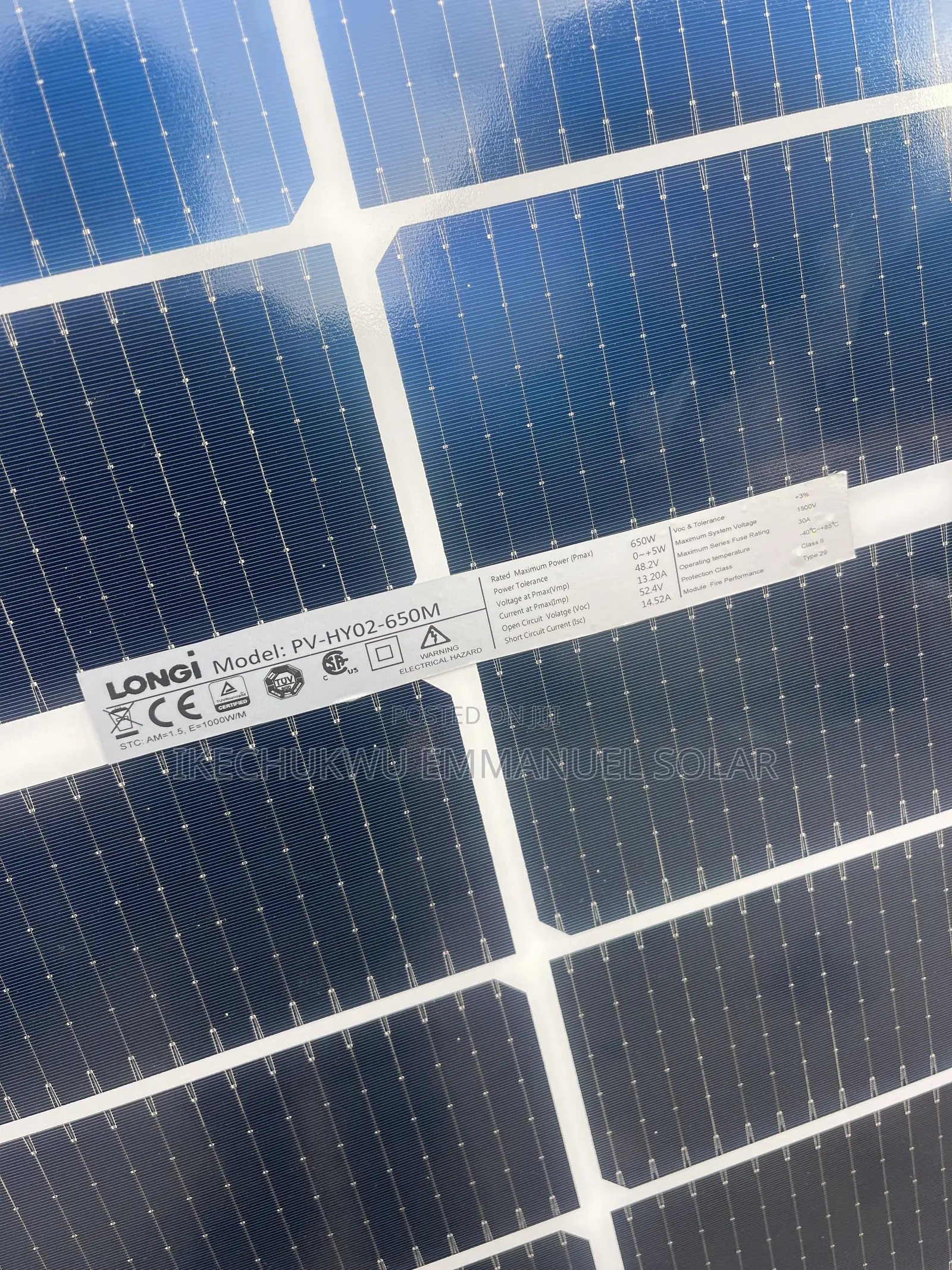 650watts Longi Solar Panels Much Available