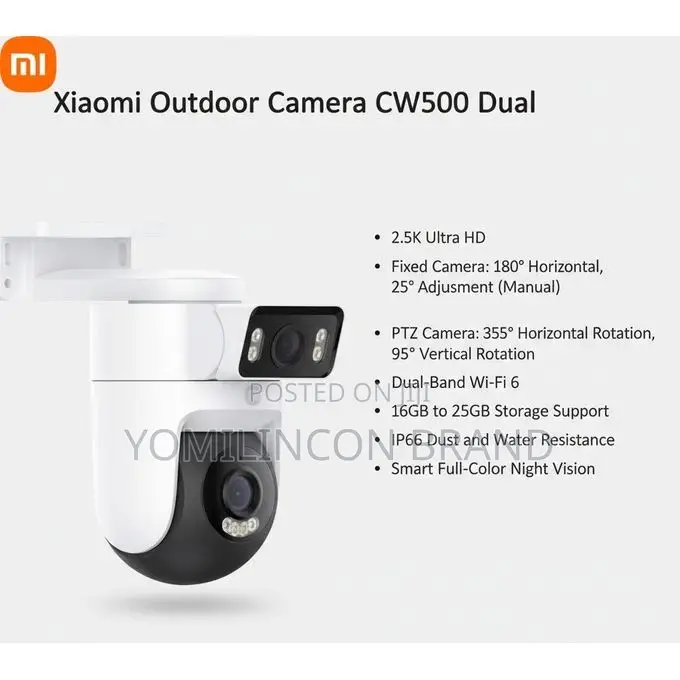 Xiaomi Outdoor Security Camera Cw500 Dual-Lens + 1080p Ip66