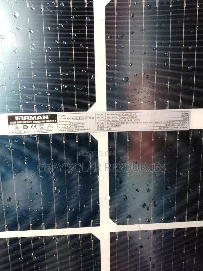 Firman 600w Solar Pv Panels