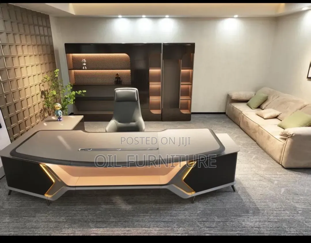 3.2 Meter Executive Office Desk With Led Lights – Premium Quality