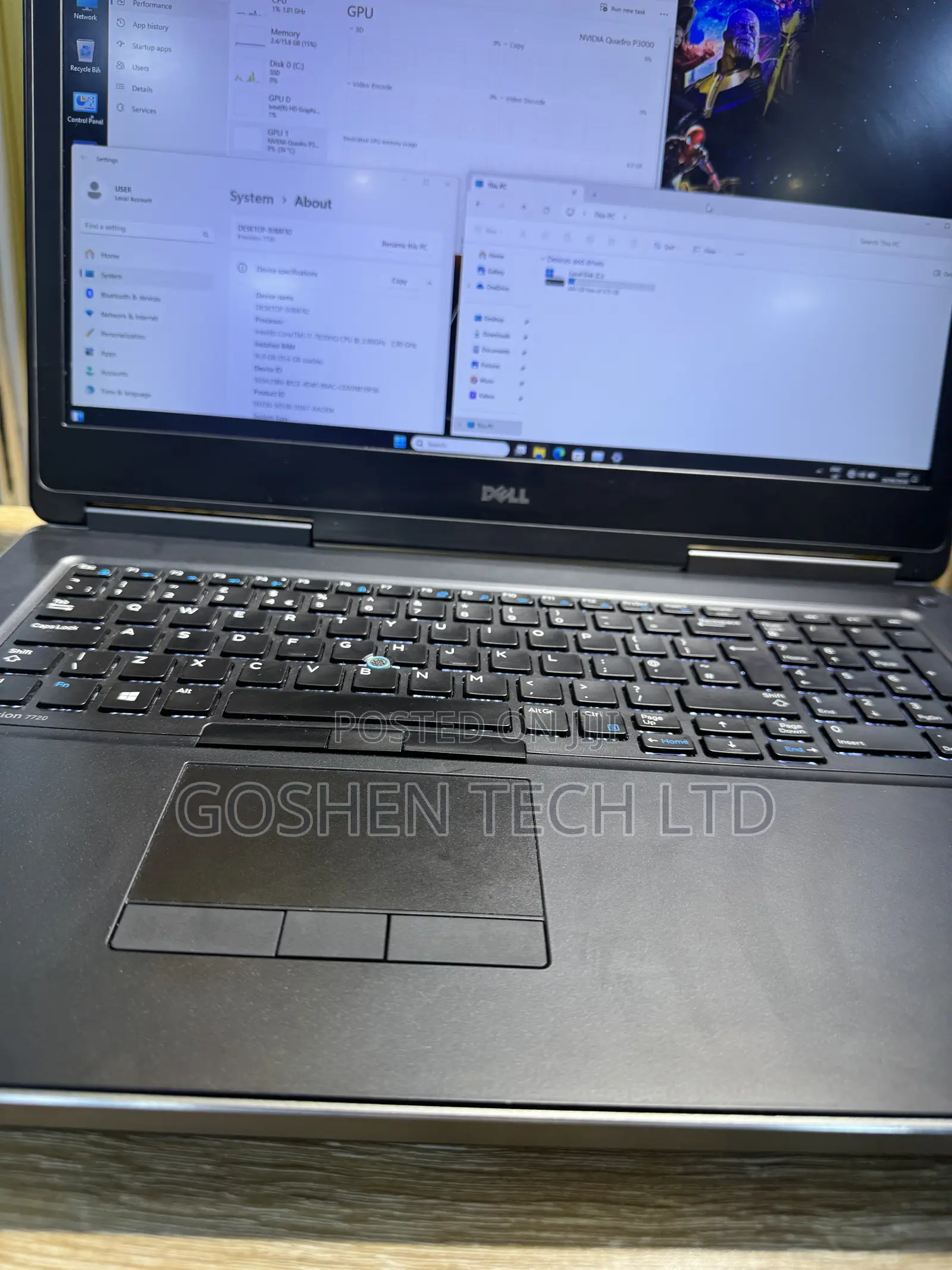 Laptop Dell Precision 7720 16GB Intel Core i7 SSD 512GB