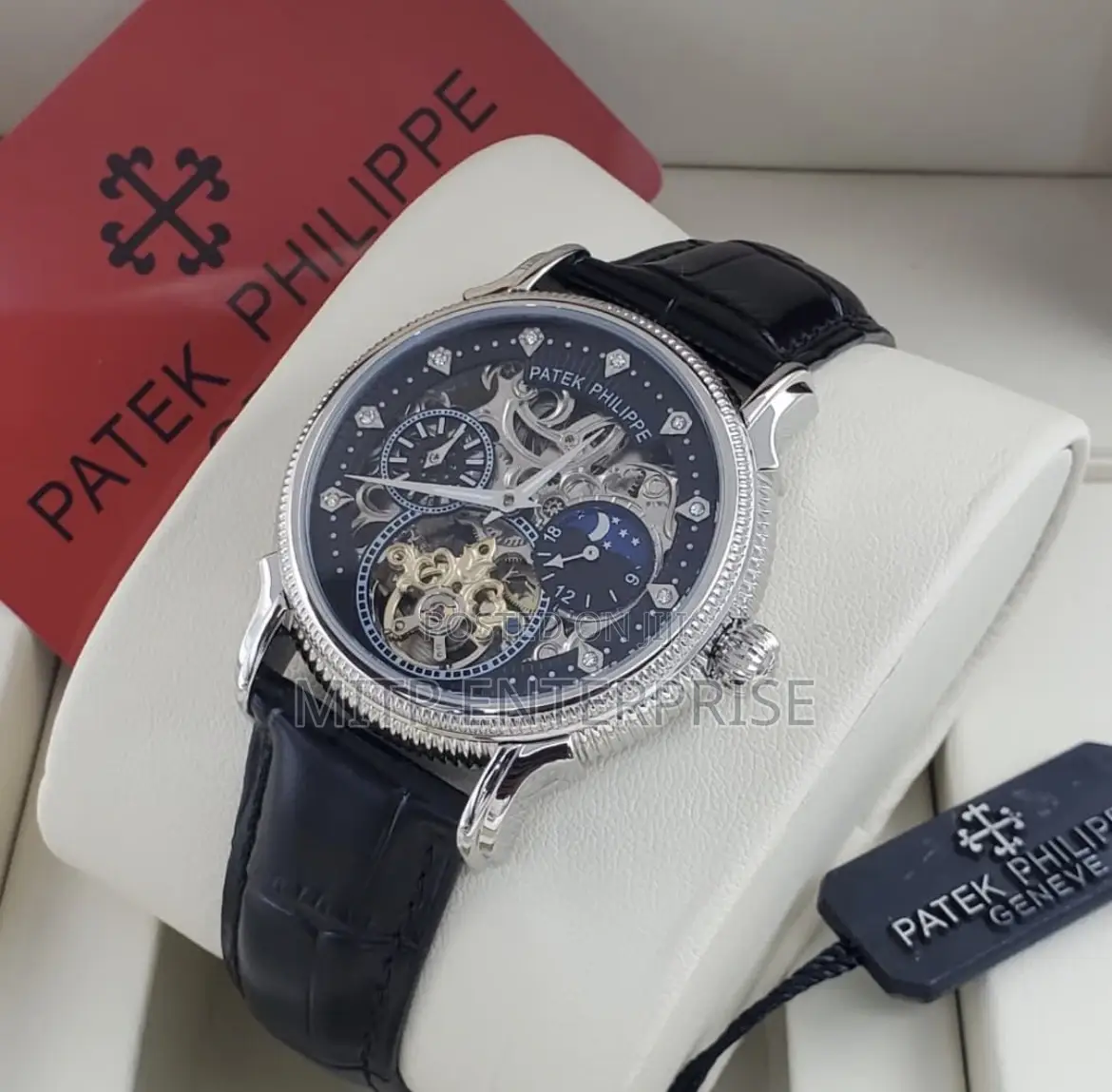 Patek Philippe Genuine Leather Strap Watches for Men