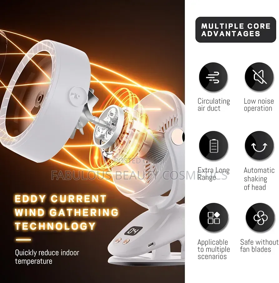 Generic Yangzhou Desk Fan, 6-Speed Small Personal Bladeless