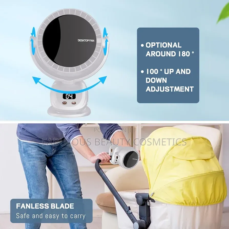 Generic Yangzhou Desk Fan, 6-Speed Small Personal Bladeless
