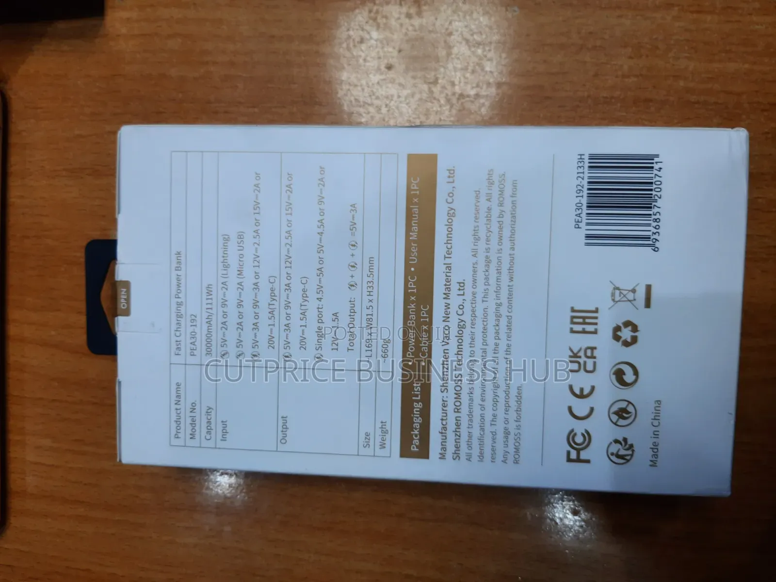 Romoss Fast Charging Power Bank (30000 Mah)