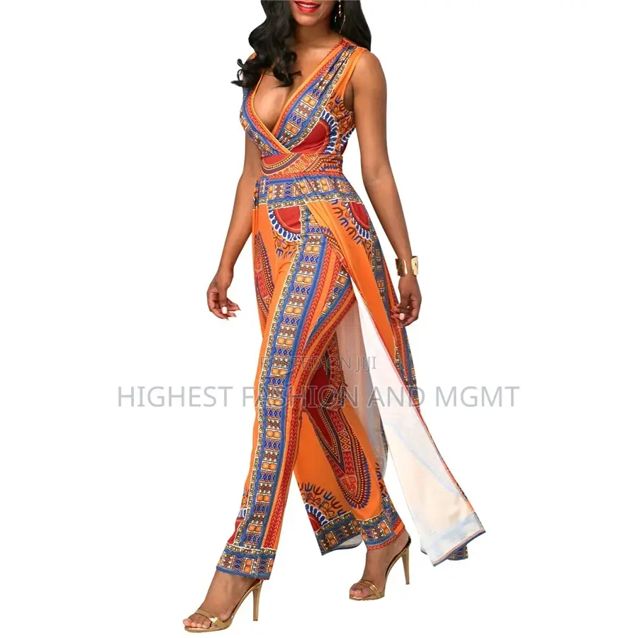 Autumn Orange Ethnic Long Top and Pants