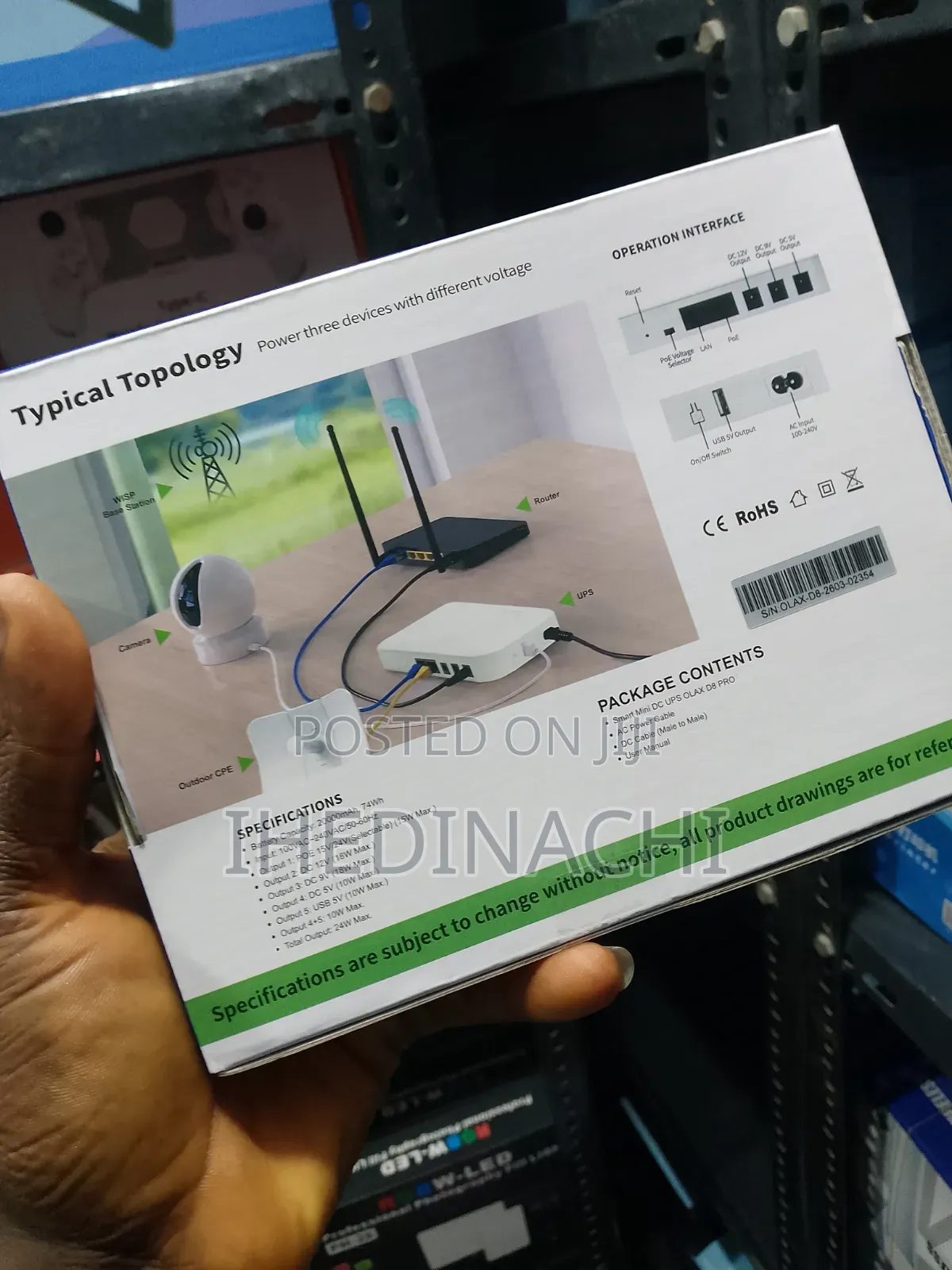 20,000mah 24w Mini Ups Router Power Bank for Wifi Router